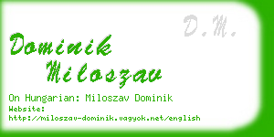 dominik miloszav business card